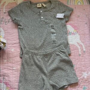 GAP Gray Ribbed Baby Top